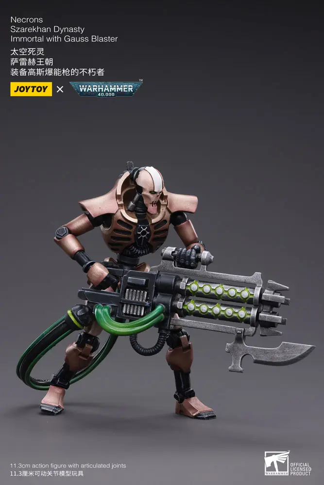 Warhammer 40k Akčná figúrka 2-pack 1/18 Necrons Szarekhan Dynasty Immortal with Gauss Blaster 11 cm termékfotó