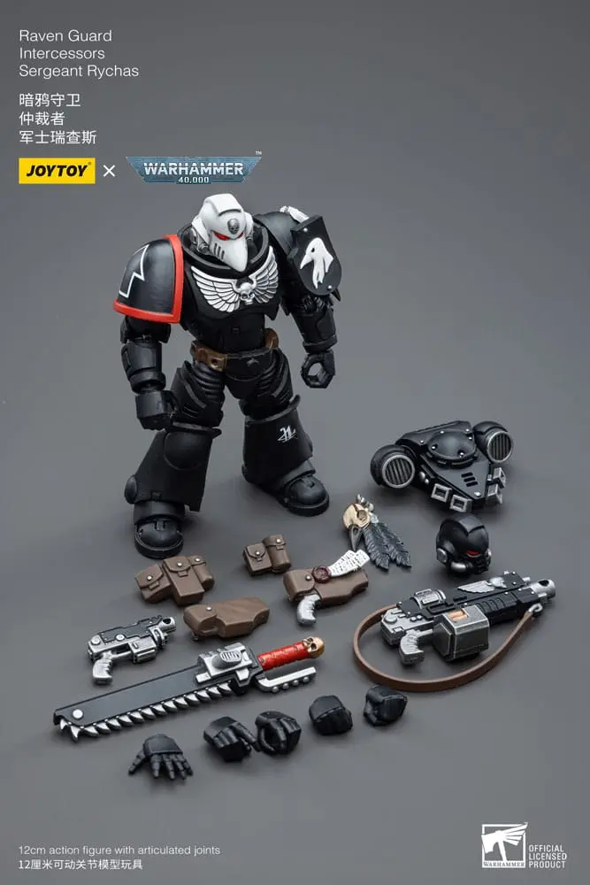 Warhammer 40k akčná figúrka 1/18 Raven Guard Intercessors Sergeant Rychas 12 cm termékfotó