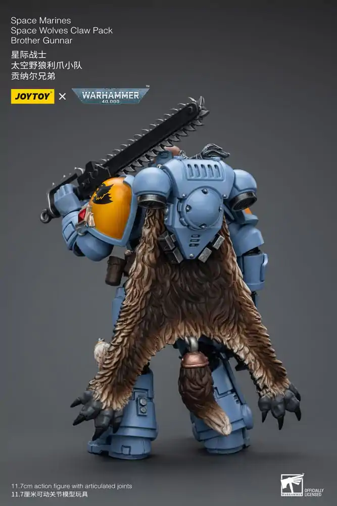 Warhammer 40k akčná figúrka 1/18 Space Marines Space Wolves Claw Pack Brother Gunnar 12 cm termékfotó