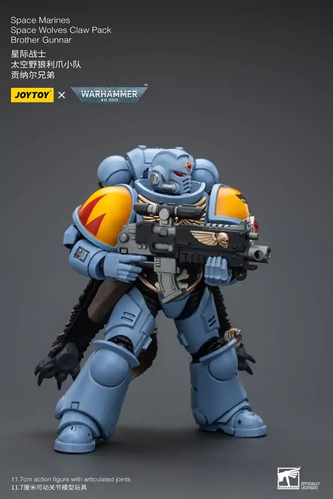 Warhammer 40k akčná figúrka 1/18 Space Marines Space Wolves Claw Pack Brother Gunnar 12 cm termékfotó