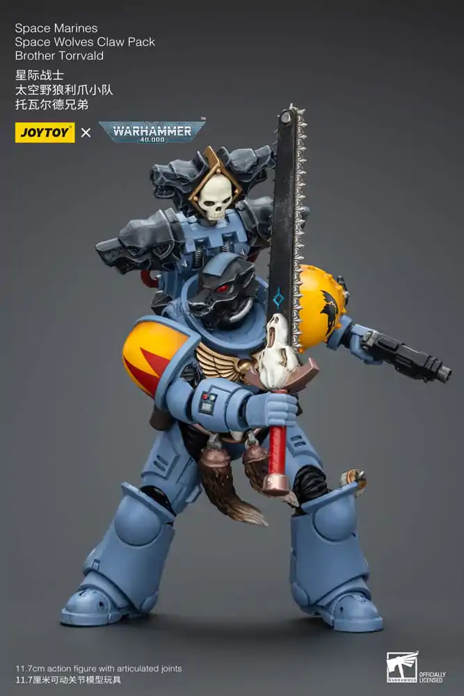 Warhammer 40k Action Figurka 1/18 Space Marines Space Wolves Claw Pack Brother Torrvald 12 cm termékfotó