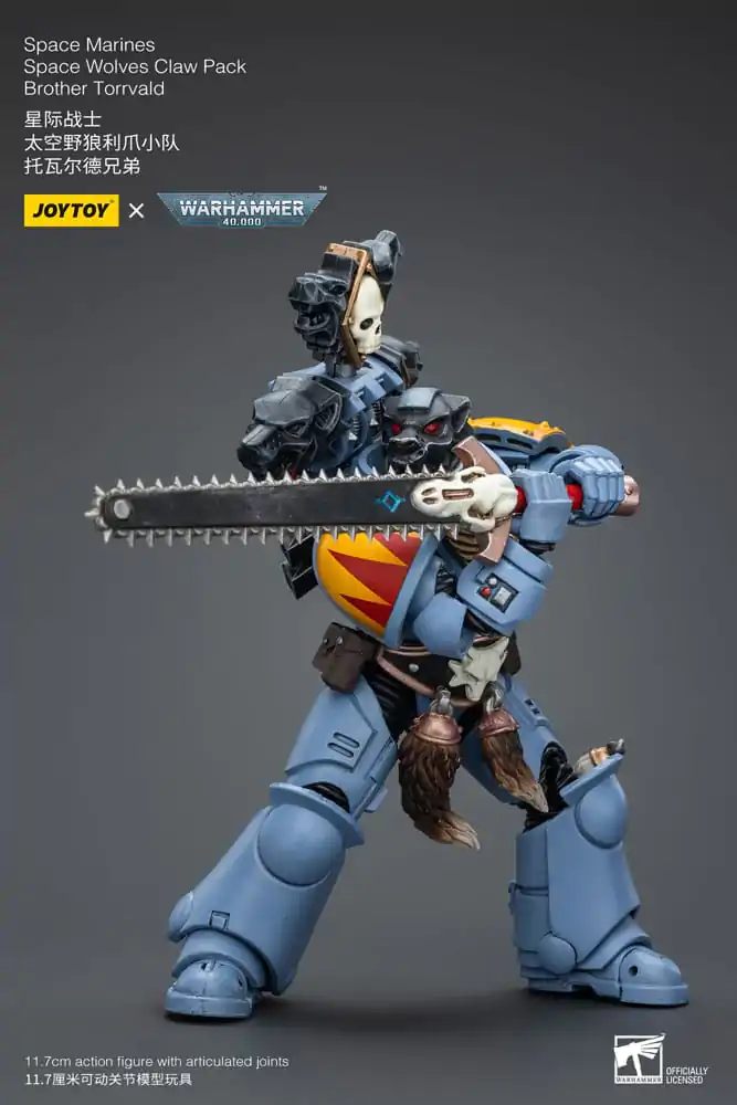 Warhammer 40k Action Figurka 1/18 Space Marines Space Wolves Claw Pack Brother Torrvald 12 cm termékfotó