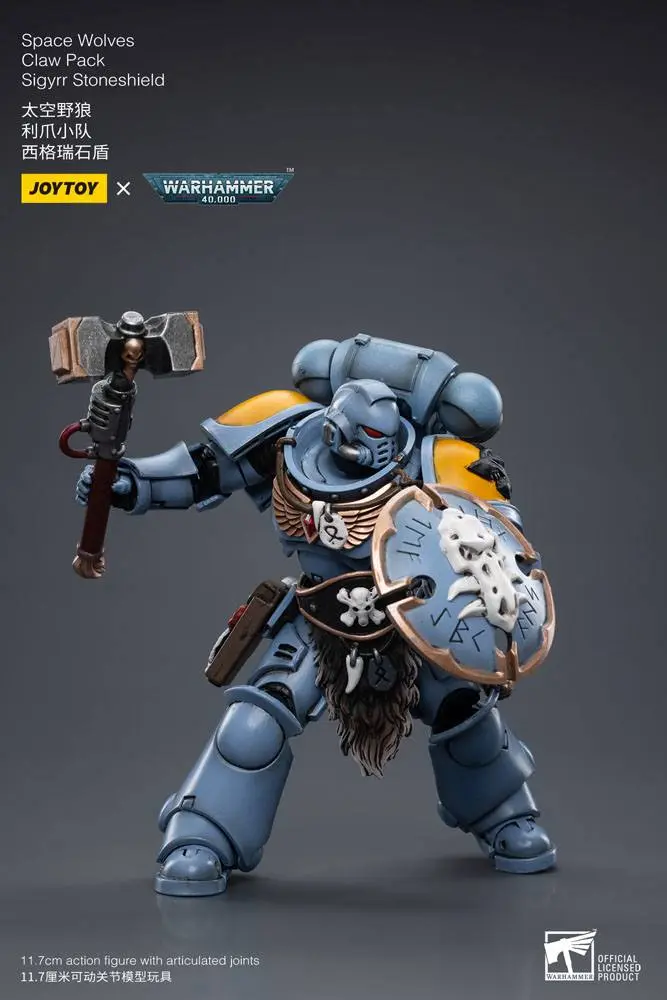 Warhammer 40k Akčná figúrka 1/18 Space Wolves Claw Pack Sigyrr Stoneshield 12 cm termékfotó