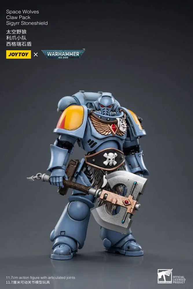 Warhammer 40k Akčná figúrka 1/18 Space Wolves Claw Pack Sigyrr Stoneshield 12 cm termékfotó