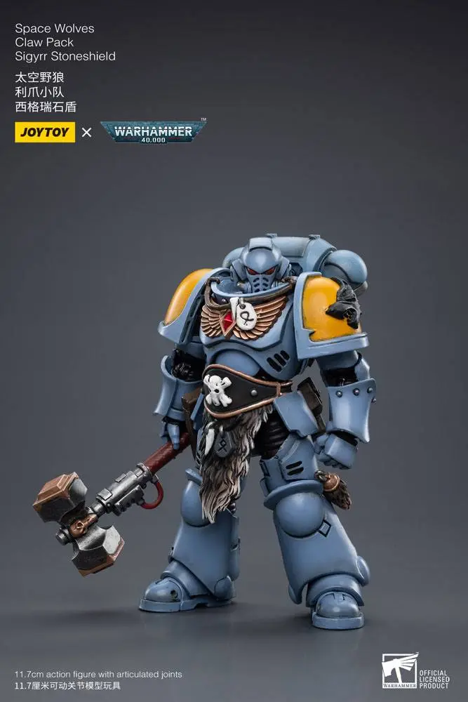 Warhammer 40k Akčná figúrka 1/18 Space Wolves Claw Pack Sigyrr Stoneshield 12 cm termékfotó