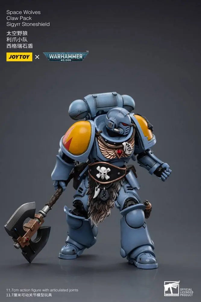 Warhammer 40k Akčná figúrka 1/18 Space Wolves Claw Pack Sigyrr Stoneshield 12 cm termékfotó