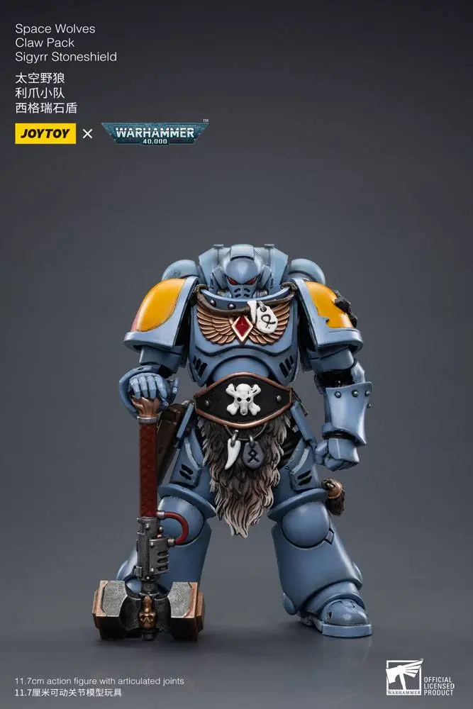 Warhammer 40k Akčná figúrka 1/18 Space Wolves Claw Pack Sigyrr Stoneshield 12 cm termékfotó