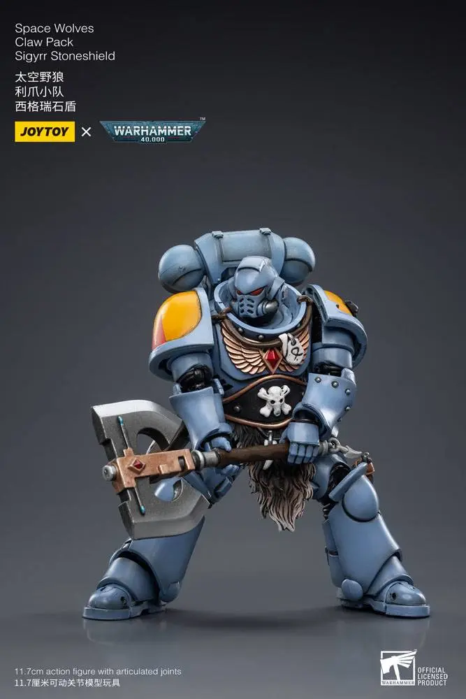 Warhammer 40k Akčná figúrka 1/18 Space Wolves Claw Pack Sigyrr Stoneshield 12 cm termékfotó