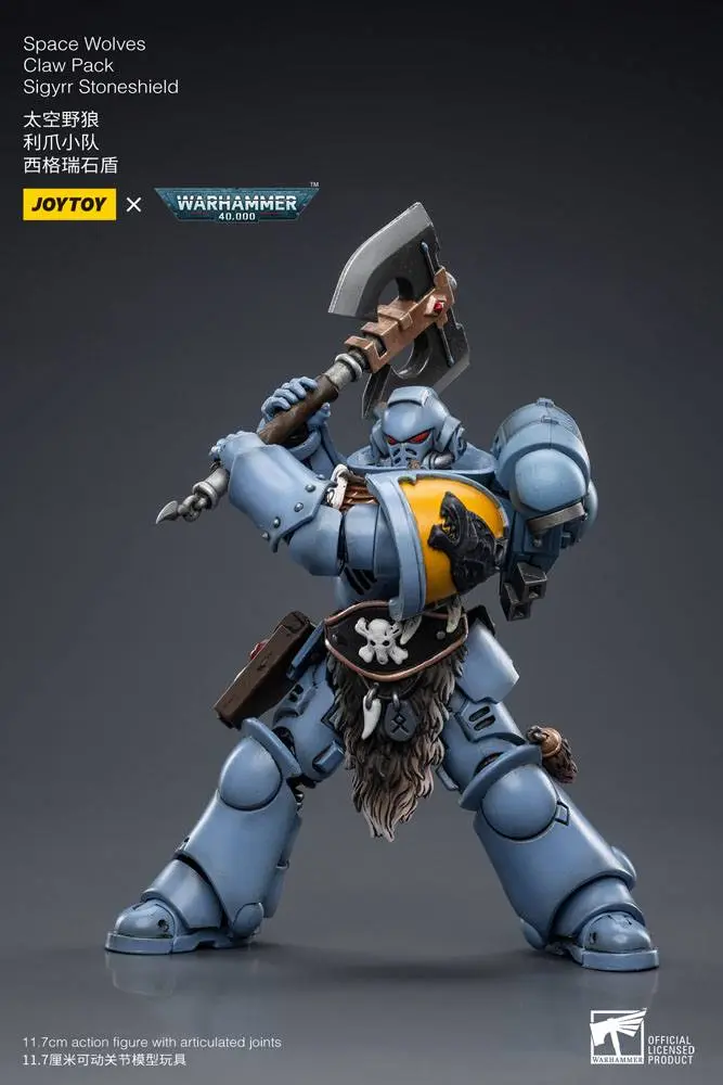 Warhammer 40k Akčná figúrka 1/18 Space Wolves Claw Pack Sigyrr Stoneshield 12 cm termékfotó