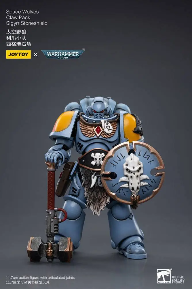 Warhammer 40k Akčná figúrka 1/18 Space Wolves Claw Pack Sigyrr Stoneshield 12 cm termékfotó