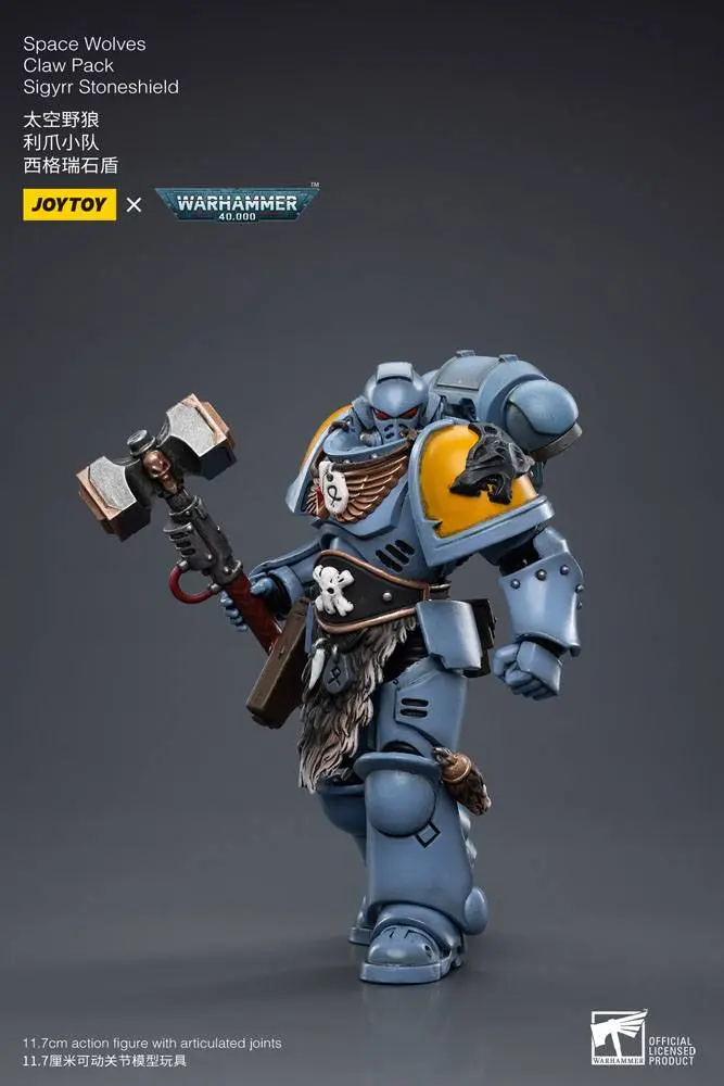 Warhammer 40k Akčná figúrka 1/18 Space Wolves Claw Pack Sigyrr Stoneshield 12 cm termékfotó