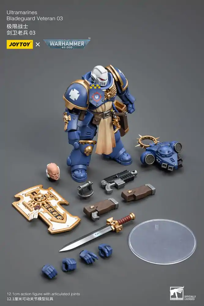 Warhammer 40k Akčná figúrka 1/18 Ultramarines Bladeguard Veteran 03 12 cm produktová fotografia