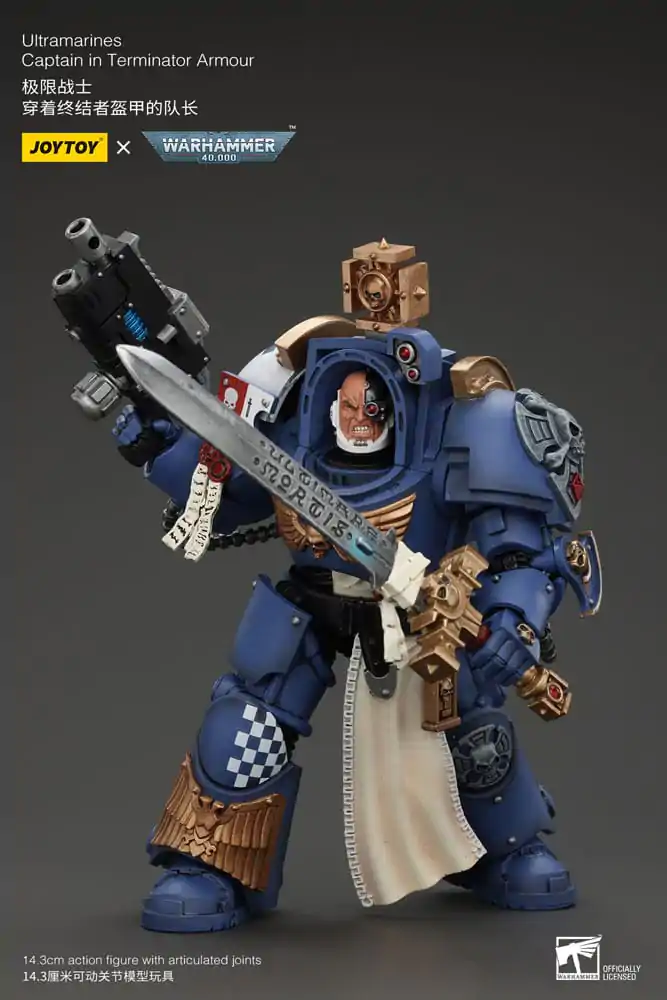 Warhammer 40k akčná figúrka 1/18 Ultramarines Captain In Terminator Armour 14 cm termékfotó