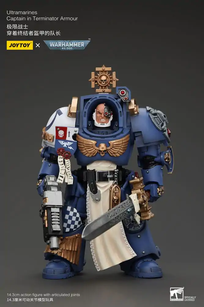 Warhammer 40k akčná figúrka 1/18 Ultramarines Captain In Terminator Armour 14 cm termékfotó