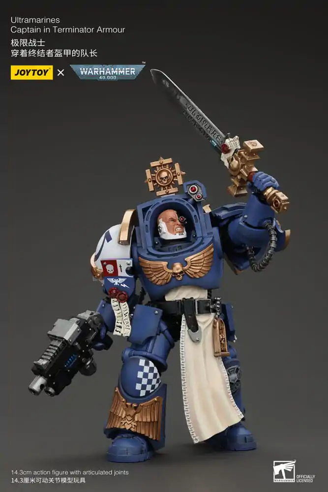 Warhammer 40k akčná figúrka 1/18 Ultramarines Captain In Terminator Armour 14 cm termékfotó