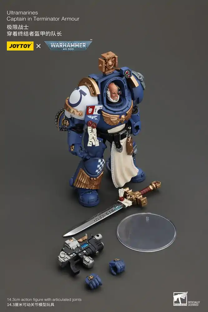 Warhammer 40k akčná figúrka 1/18 Ultramarines Captain In Terminator Armour 14 cm termékfotó