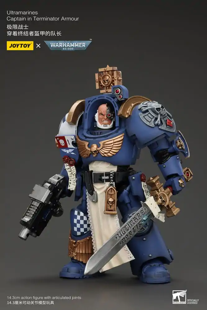 Warhammer 40k akčná figúrka 1/18 Ultramarines Captain In Terminator Armour 14 cm termékfotó