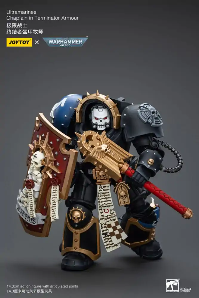 Warhammer 40k akčná figúrka 1/18 Ultramarines Chaplain v Terminator brnení 12 cm termékfotó