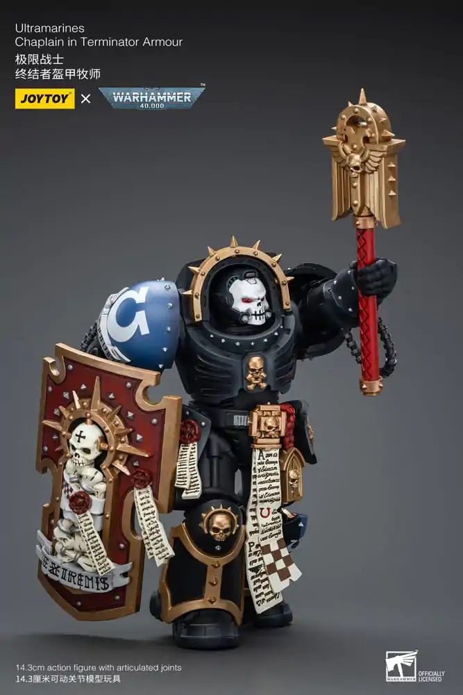 Warhammer 40k akčná figúrka 1/18 Ultramarines Chaplain v Terminator brnení 12 cm termékfotó