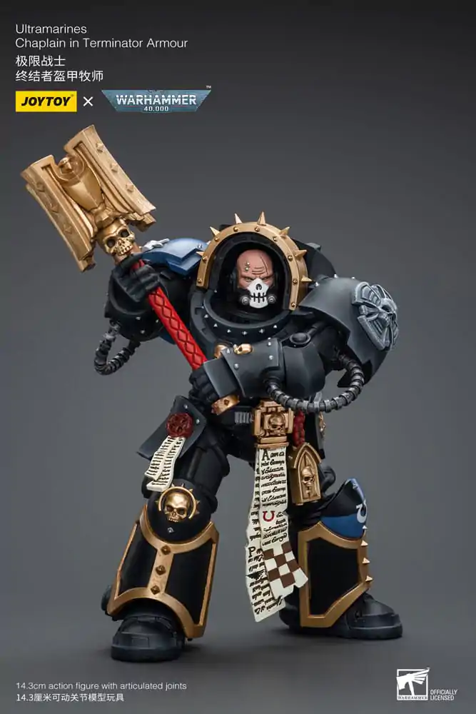 Warhammer 40k akčná figúrka 1/18 Ultramarines Chaplain v Terminator brnení 12 cm termékfotó