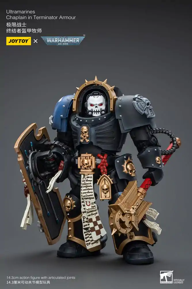 Warhammer 40k akčná figúrka 1/18 Ultramarines Chaplain v Terminator brnení 12 cm termékfotó