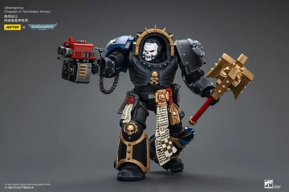 Warhammer 40k akčná figúrka 1/18 Ultramarines Chaplain v Terminator brnení 12 cm termékfotó