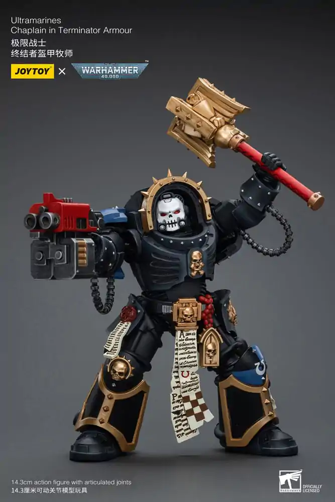 Warhammer 40k akčná figúrka 1/18 Ultramarines Chaplain v Terminator brnení 12 cm termékfotó