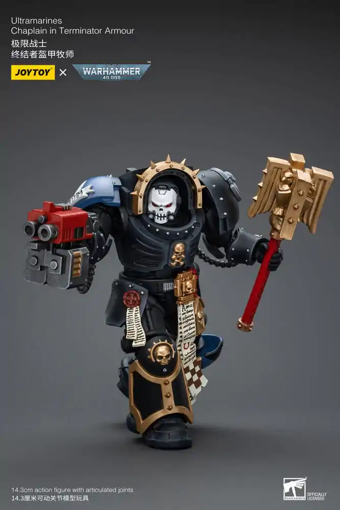 Warhammer 40k akčná figúrka 1/18 Ultramarines Chaplain v Terminator brnení 12 cm termékfotó