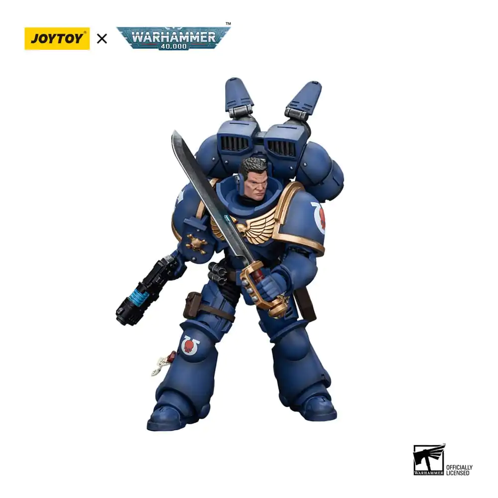 Akčná figúrka Warhammer 40k 1/18 Ultramarines Jump Pack Intercessors Sergeant s plazmovou pištoľou a energetickým mečom 12 cm termékfotó