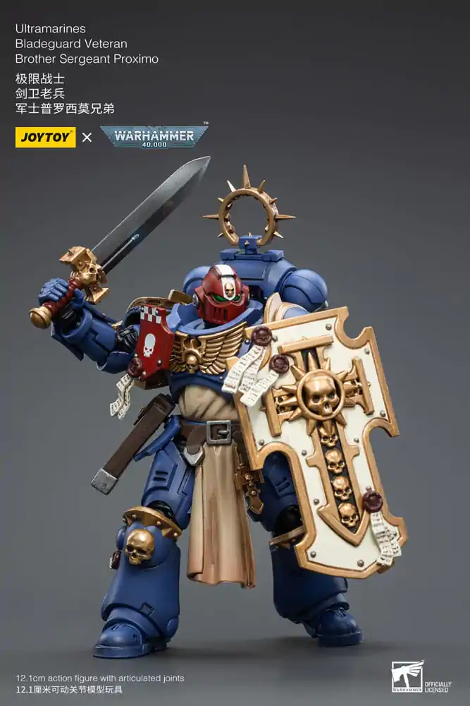 Warhammer 40k Akčná figúrka 1/18 Ultramarines Bladeguard Veteran Brother Sergeant Proximo 12 cm produktová fotografia