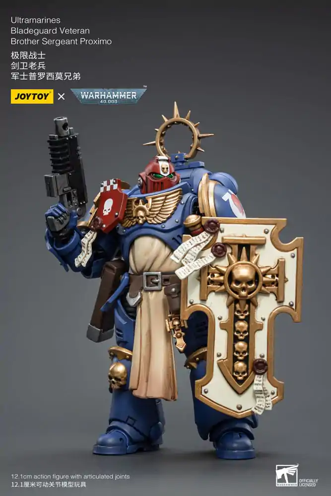 Warhammer 40k Akčná figúrka 1/18 Ultramarines Bladeguard Veteran Brother Sergeant Proximo 12 cm produktová fotografia