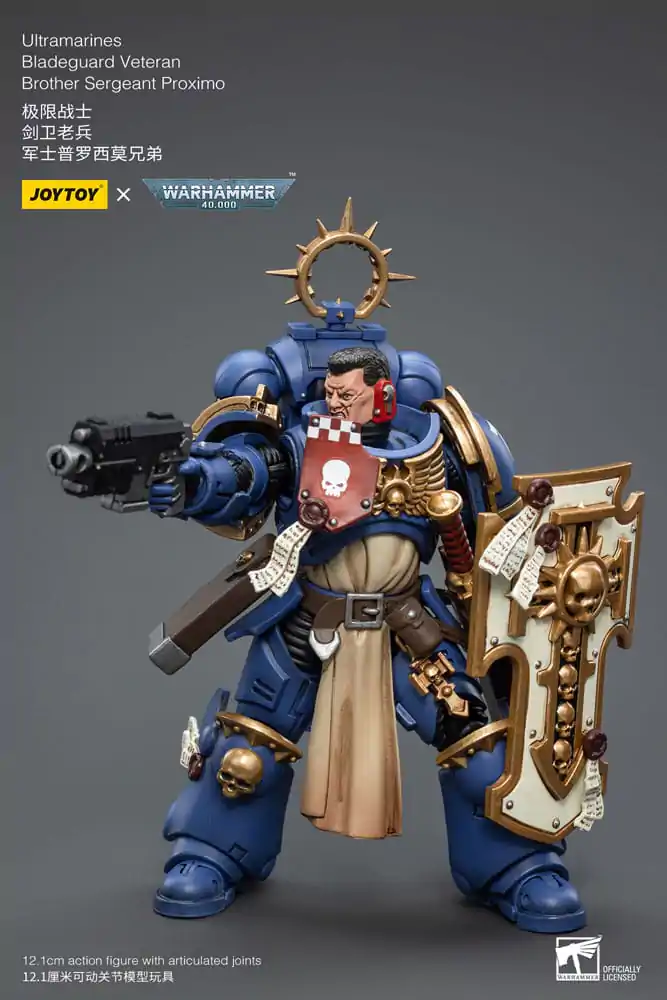 Warhammer 40k Akčná figúrka 1/18 Ultramarines Bladeguard Veteran Brother Sergeant Proximo 12 cm produktová fotografia