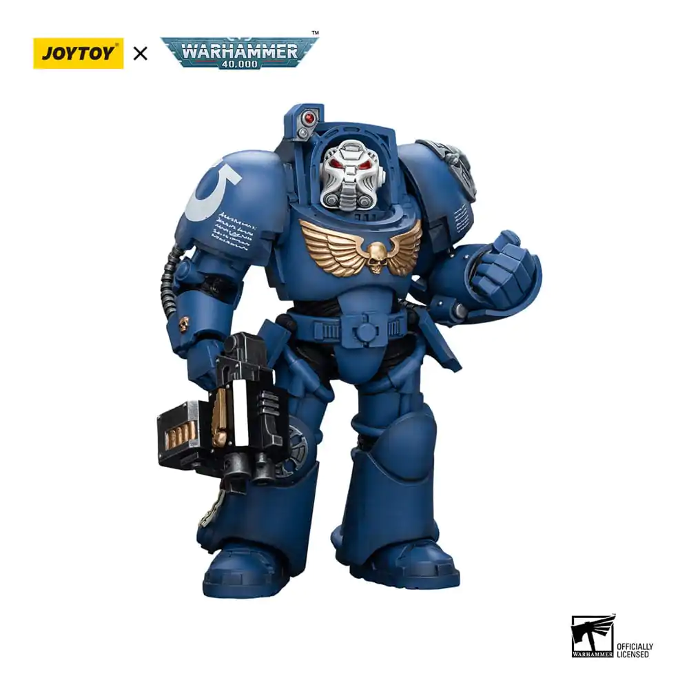 Warhammer 40k Akčná figúrka 1/18 Ultramarines Terminator Squad Terminator s Storm Bolter 12 cm produktová fotografia