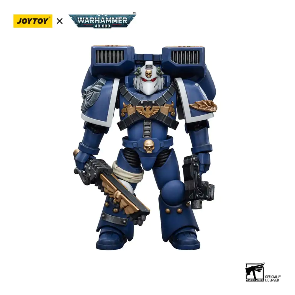 Warhammer 40k Akčná figúrka 1/18 Ultramarines Vanguard Veteran s reťazovým mečom a Bolt pištoľou 12 cm produktová fotografia
