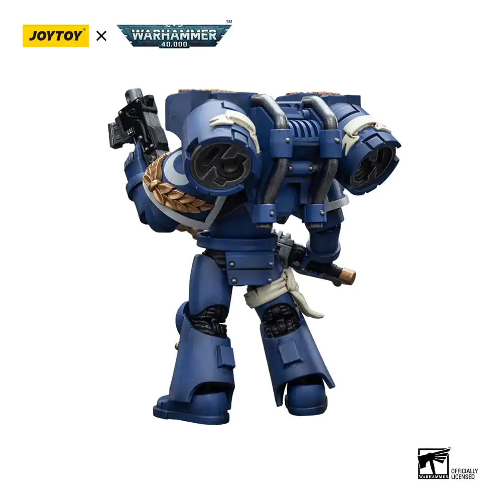 Warhammer 40k Akčná figúrka 1/18 Ultramarines Vanguard Veteran s reťazovým mečom a Bolt pištoľou 12 cm produktová fotografia