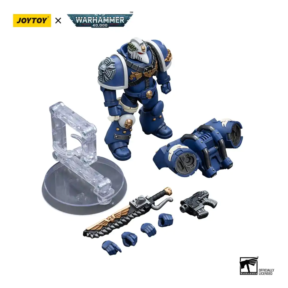 Warhammer 40k Akčná figúrka 1/18 Ultramarines Vanguard Veteran s reťazovým mečom a Bolt pištoľou 12 cm produktová fotografia