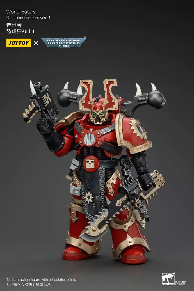 Warhammer 40k akčná figúrka 1/18 World Eaters Khorne Berzerker 1 cm termékfotó