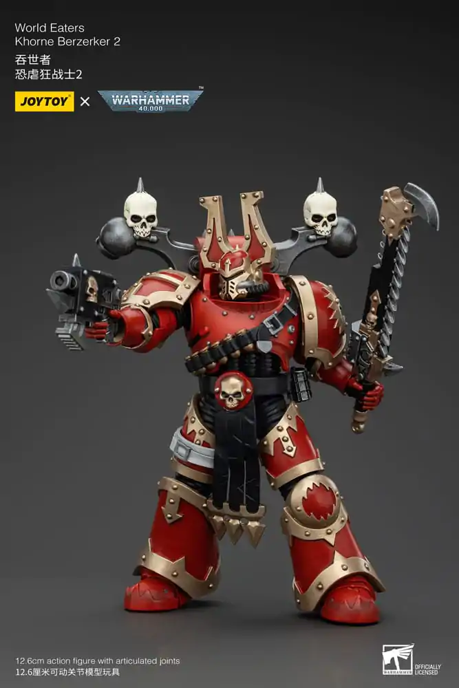 Warhammer 40k Akčná figúrka 1/18 World Eaters Khorne Berzerker 2 13 cm termékfotó