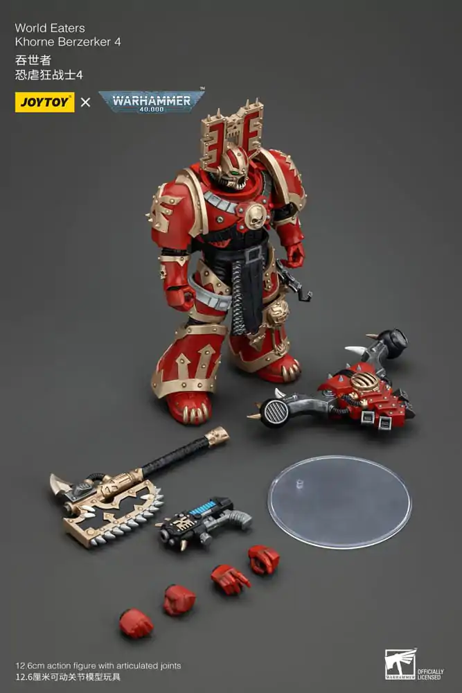 Warhammer 40k Akčná figúrka 1/18 World Eaters Khorne Berzerker 4 13 cm termékfotó