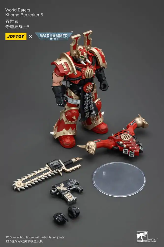 Warhammer 40k akčná figúrka 1/18 World Eaters Khorne Berzerker 5 13 cm termékfotó