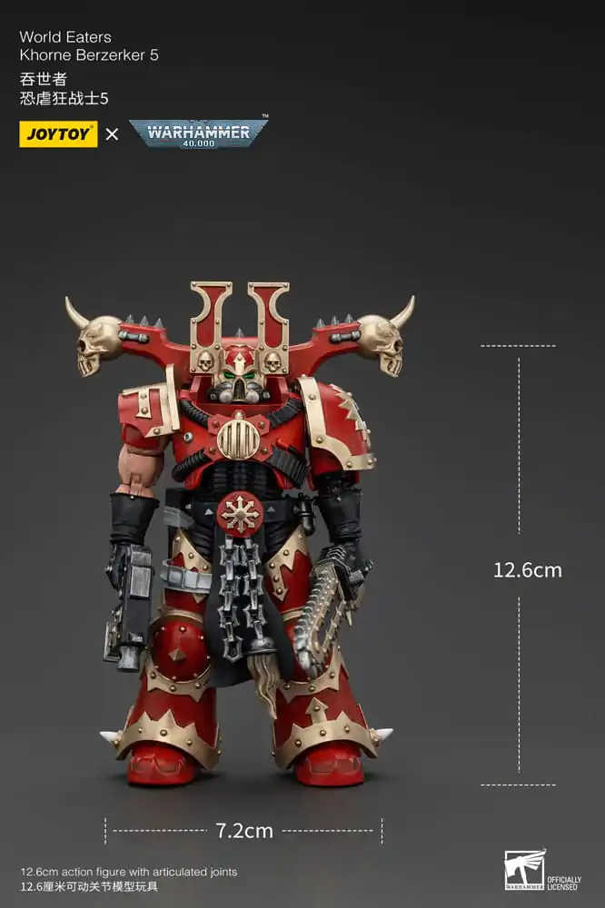 Warhammer 40k akčná figúrka 1/18 World Eaters Khorne Berzerker 5 13 cm termékfotó