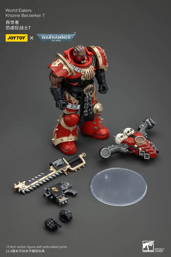 Warhammer 40k akčná figúrka 1/18 World Eaters Khorne Berzerker 7,13 cm termékfotó