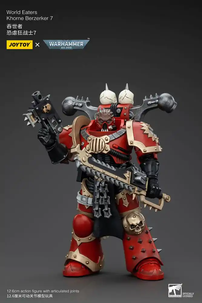 Warhammer 40k akčná figúrka 1/18 World Eaters Khorne Berzerker 7,13 cm termékfotó