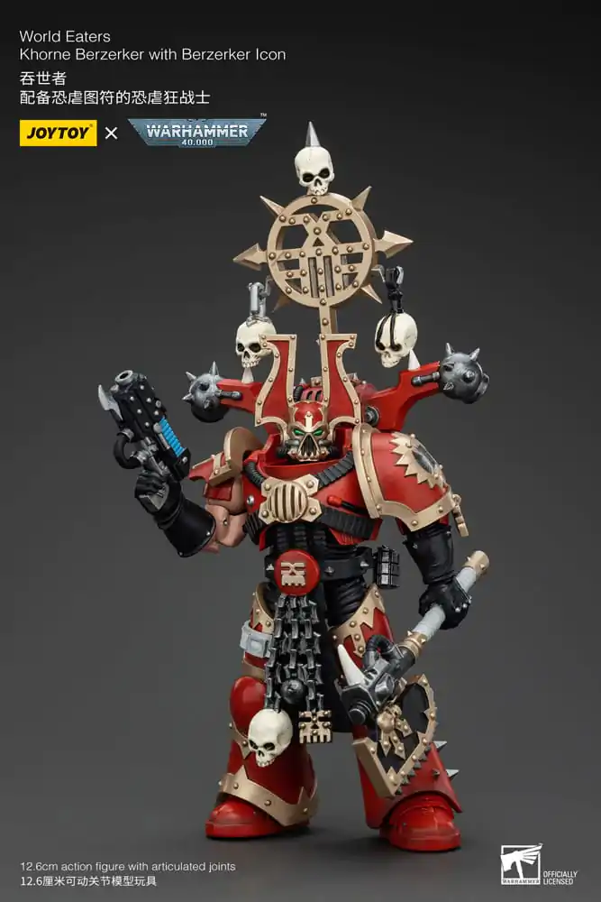 Warhammer 40k Akčná figúrka 1/18 World Eaters Khorne Berzerker with Berzerker lcon 13 cm termékfotó