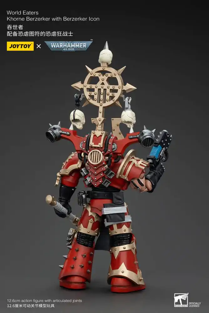 Warhammer 40k Akčná figúrka 1/18 World Eaters Khorne Berzerker with Berzerker lcon 13 cm termékfotó