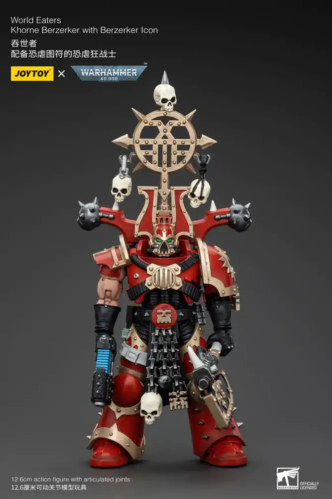 Warhammer 40k Akčná figúrka 1/18 World Eaters Khorne Berzerker with Berzerker lcon 13 cm termékfotó