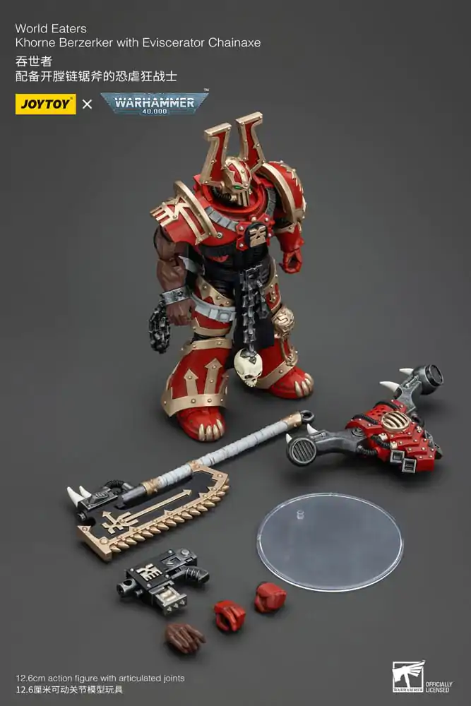 Warhammer 40k Akčná figúrka 1/18 World Eaters Khorne Berzerker s reťazovou sekerou Eviscerator 13 cm termékfotó