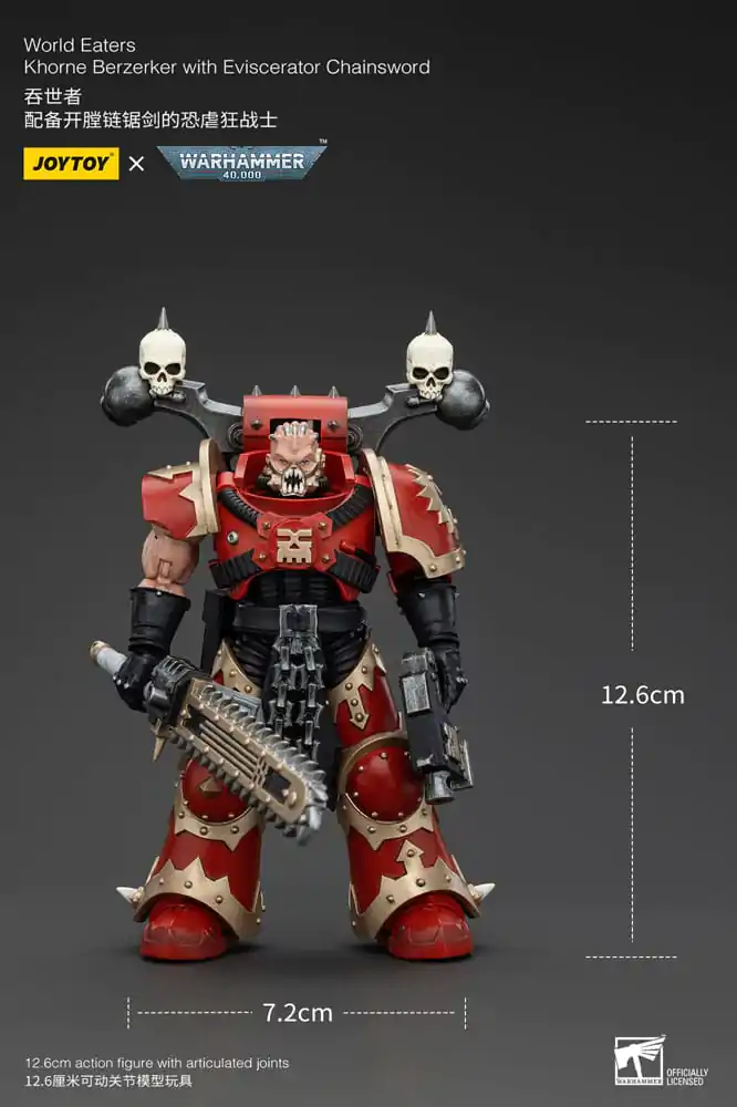 Warhammer 40k Akčná figúrka 1/18 World Eaters Khorne Berzerker with Eviscerator Chainsword 13 cm termékfotó