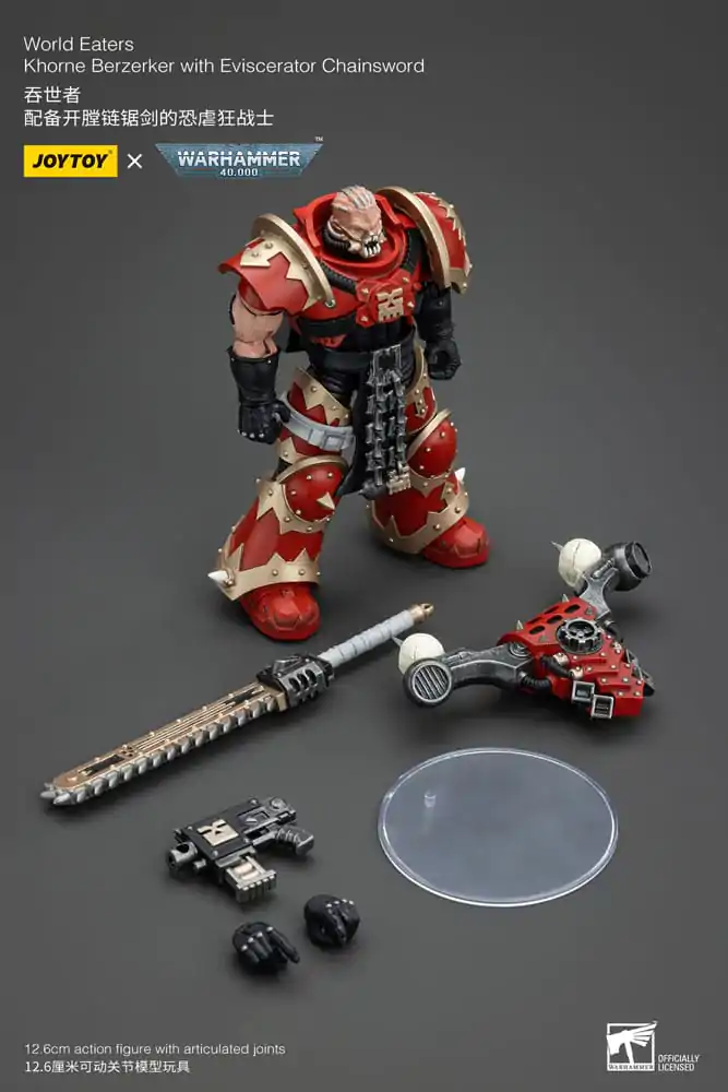 Warhammer 40k Akčná figúrka 1/18 World Eaters Khorne Berzerker with Eviscerator Chainsword 13 cm termékfotó