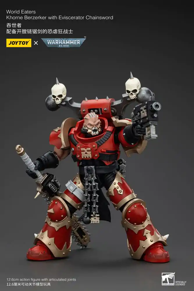 Warhammer 40k Akčná figúrka 1/18 World Eaters Khorne Berzerker with Eviscerator Chainsword 13 cm termékfotó